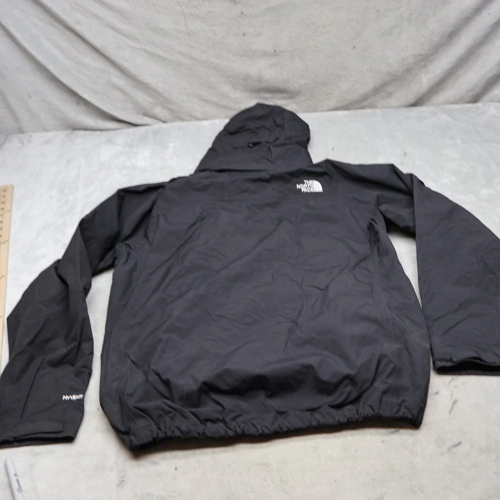 North Face Jacket Men Medium Black Hooded Waterproof Rain Wind Hiking 3in1 Shell